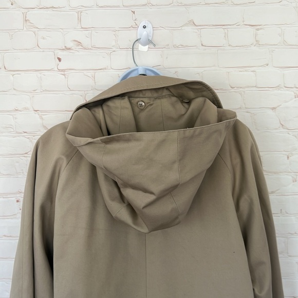 VINTAGE PENDLETON 80’s  tan hoodie trench coat size 12 - Picture 7 of 13